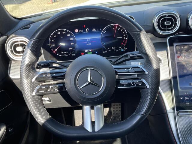 Mercedes-Benz C-KLASSE Estate 300 e AMG Line 18"/Panoramadak/Laser LED/Trekhaak/Stoelverwarming +memoryAdaptieve cruise/Sfeerverlichting premium/Elektrische klep/Apple Carplay & Android Auto