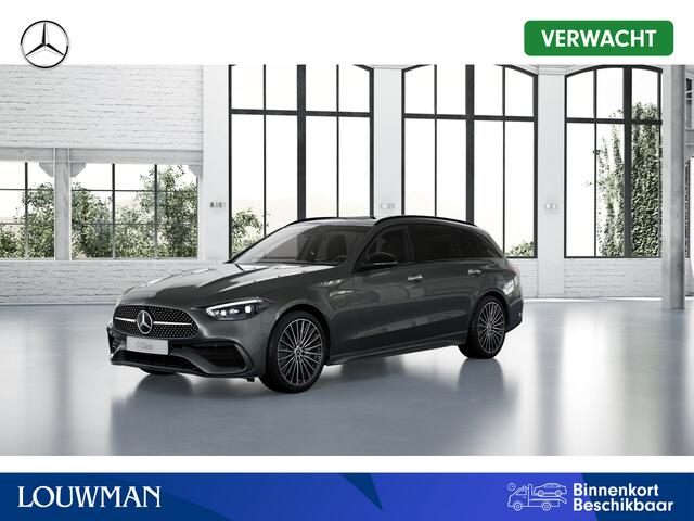 Mercedes-Benz C-KLASSE Estate 300 e Business Solution AMG | Trekhaak | Nightpakket | AMG Line Premium Plus | Parkeerpakket met 360°-camera | Antidiefstalpakket GUARD 360° Plus | KEYLESS GO-comfortpakket | EASY PACK achterklep |