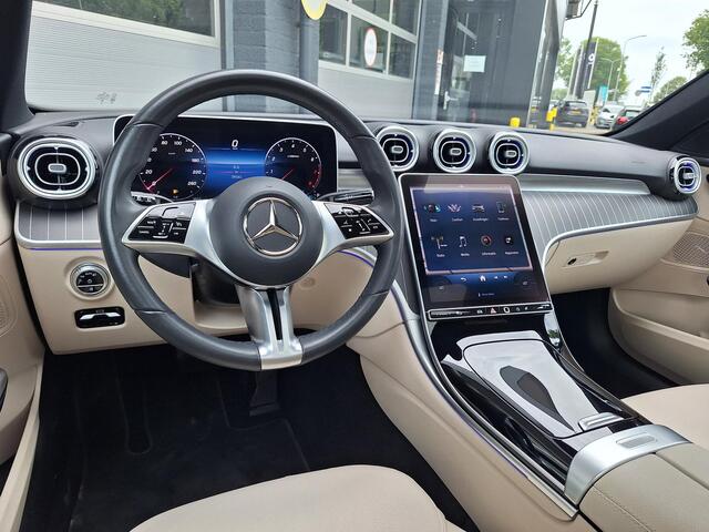 Mercedes-Benz C-KLASSE Estate 200 | Beige leder | Panoramadak | Trekhaak | Memorystoelen Verwarmd | 360° Camera | Sfeerverlichting