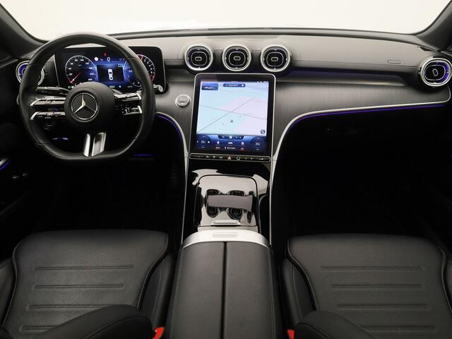 Mercedes-Benz C-KLASSE 300 e AMG Line | PANO | 360° | BURMESTER | SFEERVERLICHTING | ADAPTIVE | STOEL- EN STUURVERW. | TREKHAAK