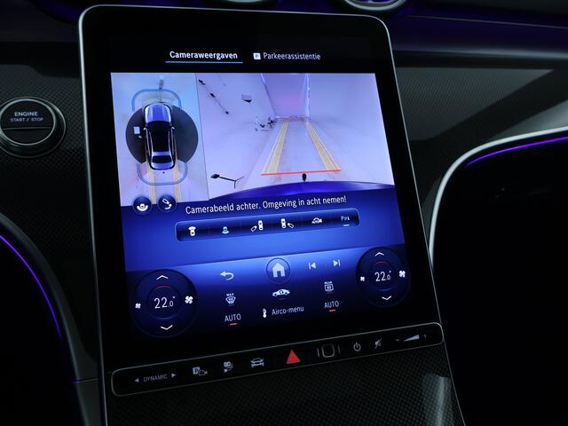 Mercedes-Benz C-KLASSE 300 e Business Solution AMG | Trekhaak | Panoramadak | Burmester Audio | Head Up | Dode Hoek Ass. | 360 gr Camera || Parkeerpakket met 360°-camera |