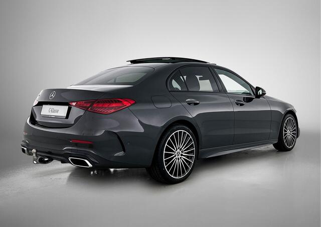 Mercedes-Benz C-KLASSE 300 e Business Solution AMG | Nightpakket | Trekhaak | Middenconsole metaalstructuur | Panoramaschuifdak | Smartphone integratie | Memorypakket | 360° camera | Antidiefstalpakket GUARD 360° Plus |