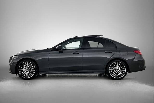 Mercedes-Benz C-KLASSE 300 e Business Solution AMG | Nightpakket | Trekhaak | Middenconsole metaalstructuur | Panoramaschuifdak | Smartphone integratie | Memorypakket | 360° camera | Antidiefstalpakket GUARD 360° Plus |