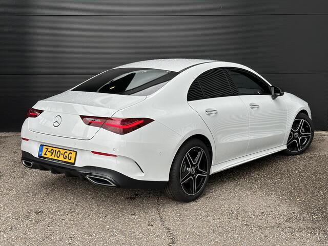 Mercedes-Benz CLA-KLASSE 180 AMG Line | Night Pakket | Burmester Surround Sound | Dodehoekassistent | MULTIBEAM LED Koplampen | Sfeerverlichting | Stoelverwarming | Achteruitrijcamera | Elektrisch Inklapbare Buitenspiegels