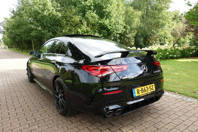 Mercedes-Benz CLA-KLASSE AMG 45 S 4MATIC+ Premium Plus | Burmester | 360° Camera | HUD | Stoelverw. | Stoelventilatie | Memory | Pano | Leder |