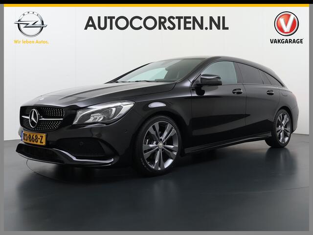 Mercedes-Benz CLA-KLASSE Shooting Brake 180 K AMG Sportst. Navi 18" Stuur+Stoel+ Leer / Alcantara Clima PDC High-Performance-LED Night Edition Plus Diamond-Grille Priv.Glas Led AMG Line + Style Actieve motorkap Zwarte-Hemel Camtronic UMTS Licht en zichtpakket Brake-Assist Park-Pi