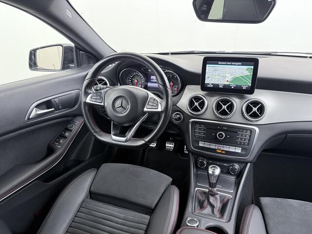 Mercedes-Benz CLA-KLASSE Shooting Brake 180 K AMG Sportst. Navi 18" Stuur+Stoel+ Leer / Alcantara Clima PDC High-Performance-LED Night Edition Plus Diamond-Grille Priv.Glas Led AMG Line + Style Actieve motorkap Zwarte-Hemel Camtronic UMTS Licht en zichtpakket Brake-Assist Park-Pi