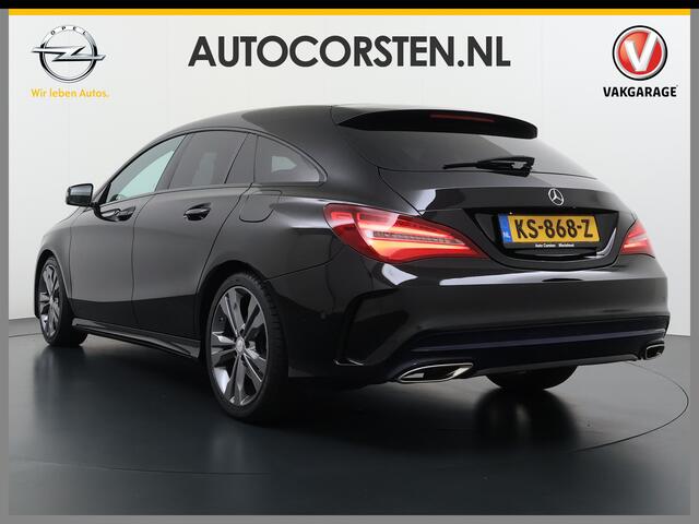 Mercedes-Benz CLA-KLASSE Shooting Brake 180 K AMG Sportst. Navi 18" Stuur+Stoel+ Leer / Alcantara Clima PDC High-Performance-LED Night Edition Plus Diamond-Grille Priv.Glas Led AMG Line + Style Actieve motorkap Zwarte-Hemel Camtronic UMTS Licht en zichtpakket Brake-Assist Park-Pi
