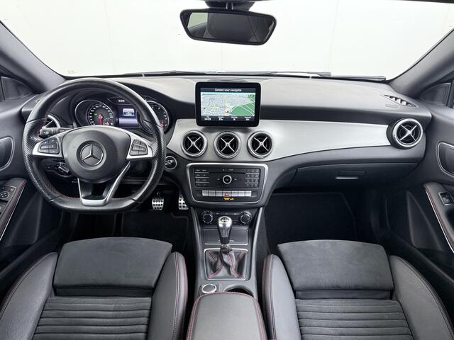 Mercedes-Benz CLA-KLASSE Shooting Brake 180 K AMG Sportst. Navi 18" Stuur+Stoel+ Leer / Alcantara Clima PDC High-Performance-LED Night Edition Plus Diamond-Grille Priv.Glas Led AMG Line + Style Actieve motorkap Zwarte-Hemel Camtronic UMTS Licht en zichtpakket Brake-Assist Park-Pi