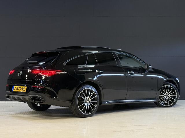 Mercedes-Benz CLA-KLASSE Shooting Brake 250 e AMG | Pano | Sfeerverlichting | Burmester | 360 Camera | Adaptive cruise | Elektr. stoelen + memory | Stoelverwarming | Full LED