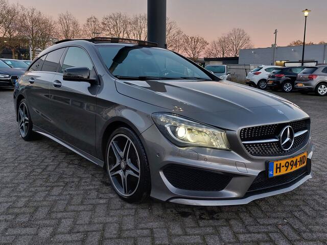 Mercedes-Benz CLA-KLASSE Shooting Brake 180 122pk Sport Edition AMG | Airco | Cruise | Bi-Xenon | Leder+Alcantara | Panorama Schuifdak | Stoelverwarming | Privacy Glass | 18'''lm | Trekhaak