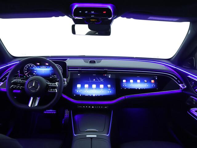 Mercedes-Benz E-KLASSE 300e Sport Edition | Nappa zwart leder | Trekhaak elektr. | Panorama Schuif/kanteldak | SUPERSCREEN dashboard | Burmester Sound | Distronic | Memory voorstoelen pakket met verwarming en ventilatie | Winter pakket | KEYLESS GO-pakket | Zonneschermen pakket
