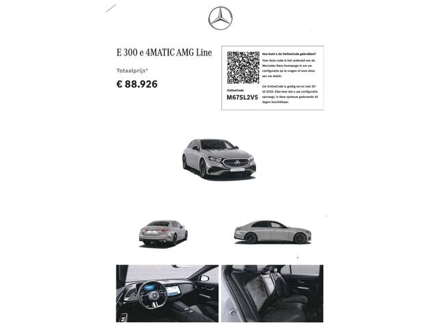 Mercedes-Benz E-KLASSE E 300 e 4MATIC AMG Line Advanced Plus | Pano