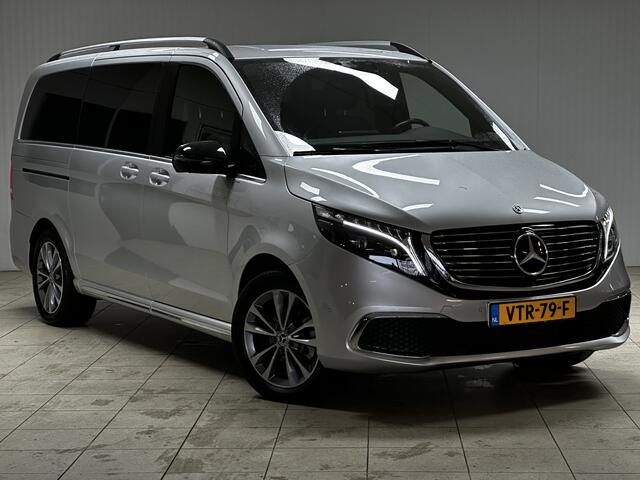 Mercedes-Benz EQV 300 L2 90kWh/ AMG Styling/ 2x Schuifdeur/ LED Koplampen/ 18'' LMV/ Vol Leder/ Elek. Kofferklep/ 360° Camera/ Sfeerverl./ Lane-Assist./ Apple + Android/ Elek. Stoelen + Memory/ Stoelverw.