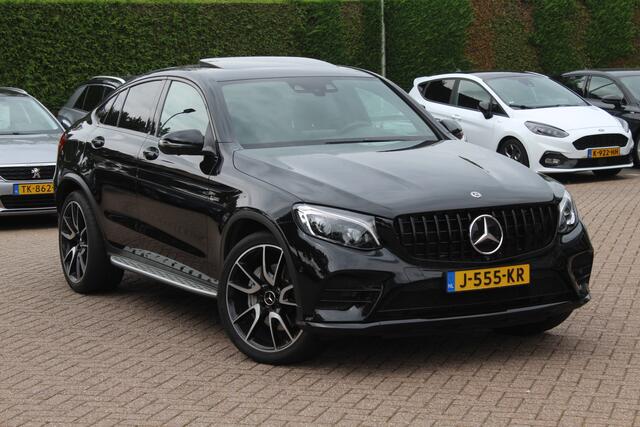 Mercedes-Benz GLC-KLASSE Coupé AMG 43 4MATIC / Schuifdak / 360Camera / Head-up / Burmester / Carbon intr. / 21'' / Memory seats / Keyless / Treeplanken / LED / Dodehoek / DAB / Stoelverwarming / ACC