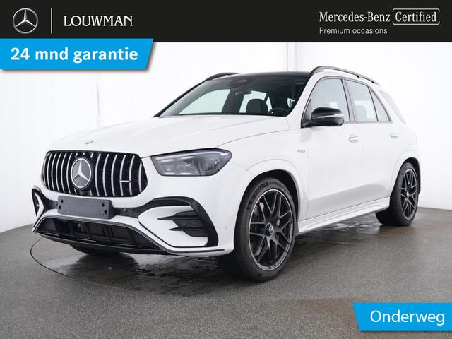 Mercedes-Benz GLE-KLASSE Mercedes-AMG 53 Hybrid 4MATIC+ Trekhaak | Panoramadak | Burmester® | 22 Inch AMG Velgen | Alarm Klasse 3 | Memory Voorstoelen | 360°-Camera. Inclusief 24 maanden MB Certified garantie voor Europa.
