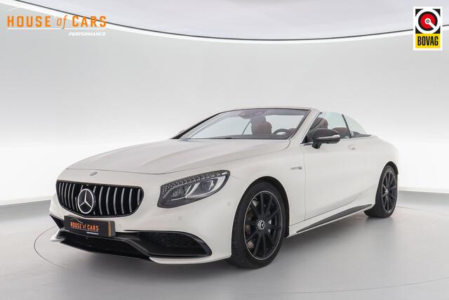 Mercedes-Benz S-KLASSE S63 AMG Cabrio 585pk 4Matic |dealer onderhouden|Carbon exterieur|Burmester High end|drivers package|luchtvering|Air scarf|nightvision|massage|memory|Carbon interieur|HUD|360 camera|
