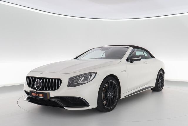 Mercedes-Benz S-KLASSE S63 AMG Cabrio 585pk 4Matic |dealer onderhouden|Carbon exterieur|Burmester High end|drivers package|luchtvering|Air scarf|nightvision|massage|memory|Carbon interieur|HUD|360 camera|
