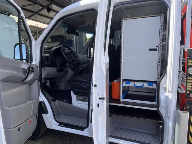 Mercedes-Benz SPRINTER 516 2.2 CDI 432 Kipper Laadkraan Palfinger Airco Knijper Rotator Trekhaak 2000 kg 2-Persoons Airco Kastinrichting 1e eigenaar ex gemeente Autolaadkraan Open laadbak Kieper Pick-up p-up Euro 6