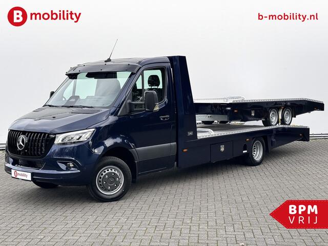 Mercedes-Benz SPRINTER 519 CDI Tijhof AluLiner + Aanhanger Leer Luchtvering NIEUW! MJ.2025 Autotransporter/ Oprijwagen | Lier | 3-Zitplaatsen | AppleCarPlay | DAB | Adaptive Cruise Control | Navigatie | Trekhaak