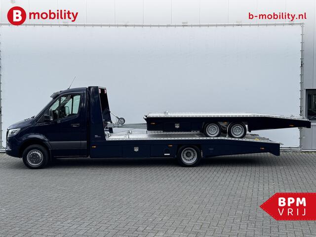 Mercedes-Benz SPRINTER 519 CDI Tijhof AluLiner + Aanhanger Leer Luchtvering NIEUW! MJ.2025 Autotransporter/ Oprijwagen | Lier | 3-Zitplaatsen | AppleCarPlay | DAB | Adaptive Cruise Control | Navigatie | Trekhaak