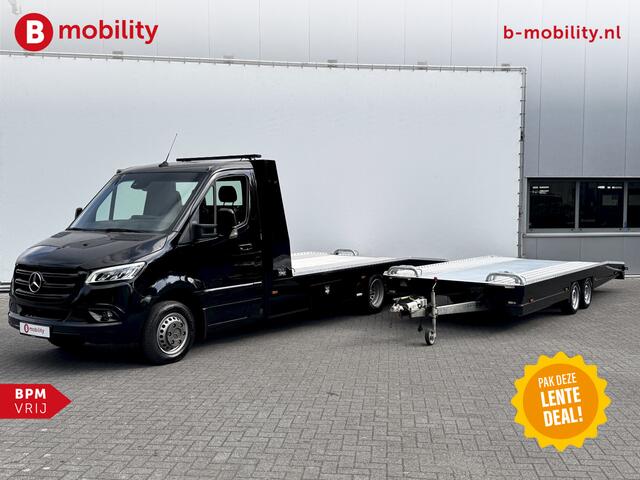 Mercedes-Benz SPRINTER 519 CDI Tijhof AluLiner Luchtvering+TA35-ANN Aanhanger 3.500kg Autotransporter/ Oprijwagen | Leer | Lier | 3-Zitplaatsen | Apple CarPlay | DAB | Adaptive Cruise Control | Navigatie | Trekhaak