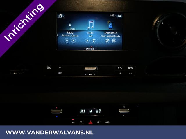 Mercedes-Benz SPRINTER 316 CDI 164pk L2H2 inrichting Euro6 Airco | 2800kg Trekhaak | Camera | Apple Carplay | Parkeersensoren inklapbare spiegels, standkachel, cruisecontrol, MBUX, Android auto