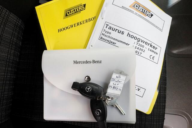Mercedes-Benz SPRINTER 516 CDI 163pk Euro6 L2H2 Custers Taurus T200-14MVH Hoogwerker 14meter Werkhoogte PTO 01-2017