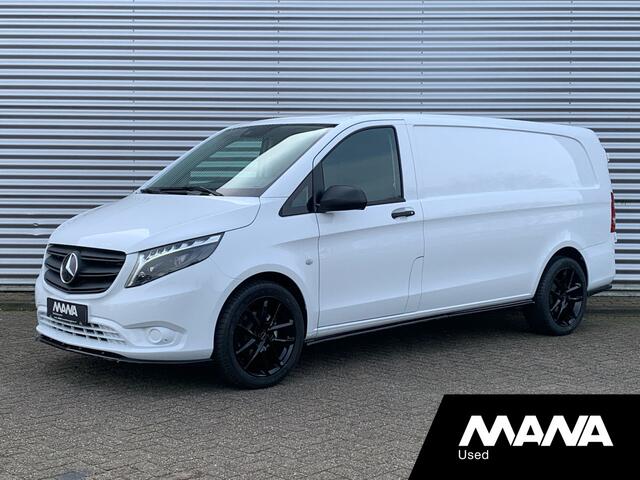 Mercedes-Benz VITO 116 CDI Extra Lang L3 163pk Automaat LMV MaxtonDesign LED Airco Camera Leder-Stuur/Bekleding Diffuser Frontlip CruiseControl Stoelverwarming DYNAMIC Standkachel CarPlay AndroidAuto Trekhaak 12V Laadruimtebekleding Bluetooth VoiceCommand DAB