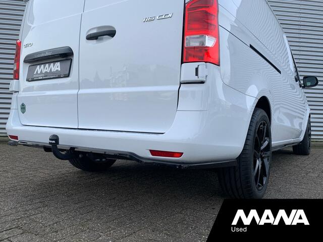 Mercedes-Benz VITO 116 CDI Extra Lang L3 163pk Automaat LMV MaxtonDesign LED Airco Camera Leder-Stuur/Bekleding Diffuser Frontlip CruiseControl Stoelverwarming DYNAMIC Standkachel CarPlay AndroidAuto Trekhaak 12V Laadruimtebekleding Bluetooth VoiceCommand DAB
