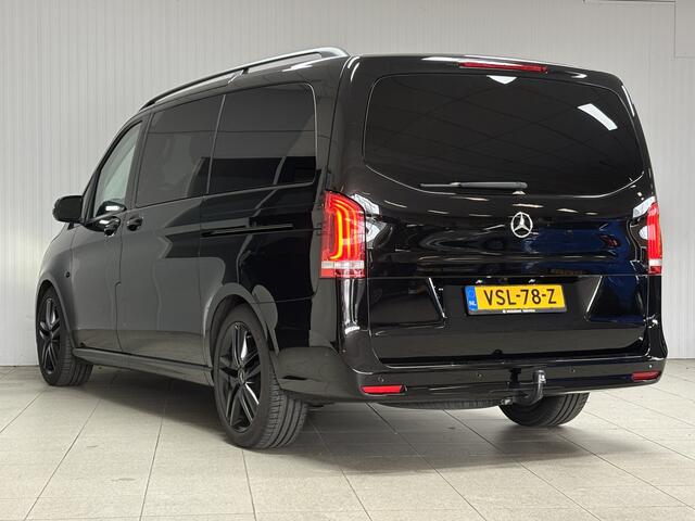 Mercedes-Benz VITO 114 CDI Lang DC Comfort/ AMG-Line/ Trekhaak/ Dubbele Schuifdeur/ Automaat/ Leder/ LED Koplampen/ Apple + Android/ DAB+/ Camera/ 19'' LMV/ Stoelverw./ Navi/ Clima/ Cruise/ PDC V+A/ Extra getint glas.
