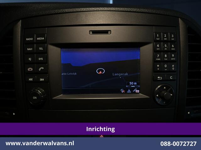 Mercedes-Benz VITO 111 CDI L2H1 inrichting Euro6 Airco | Camera | Navigatie | Cruisecontrol | Trekhaak Parkeersensoren, Sidebars, Bijrijdersbank