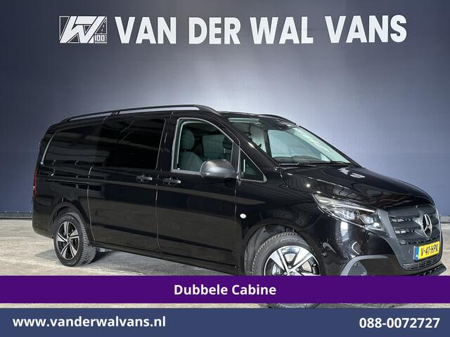Mercedes-Benz VITO 116 CDI 164pk 9G-Tronic Automaat L2H1 Dubbele Cabine Fabrieksgarantie Euro6 Airco | 2x zijdeur | 5-Zits | 360 graden Camera | Navigatie LED, LM velgen, 2500kg Trekhaak, Adaptieve Cruisecontrol, Parkeersensoren, Isofix, MBUX