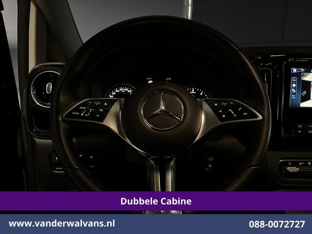 Mercedes-Benz VITO 116 CDI 164pk 9G-Tronic Automaat L2H1 Dubbele Cabine Fabrieksgarantie Euro6 Airco | 2x zijdeur | 5-Zits | 360 graden Camera | Navigatie LED, LM velgen, 2500kg Trekhaak, Adaptieve Cruisecontrol, Parkeersensoren, Isofix, MBUX
