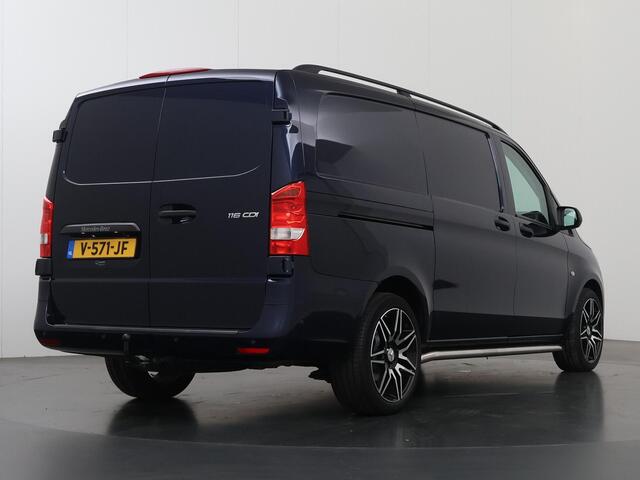 Mercedes-Benz VITO 116 CDI | AUT. | L2 LANG | | 3-ZITS | NAVIGATIE | LEREN STUURWIEL | 2500KG TREKHAAK | BETIMMERDE LAADRUIMTE | ACHTERDEUREN | CLIMATE CONTROL | SIDEBARS