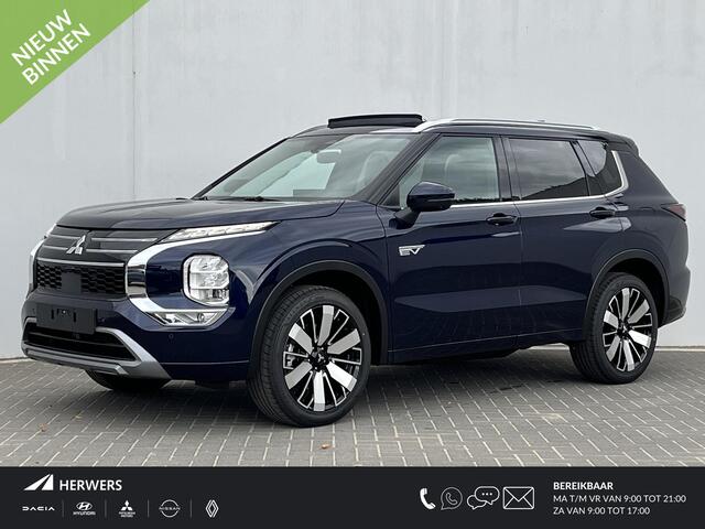 Mitsubishi OUTLANDER 2.4 PHEV Instyle Automaat / ¤3000,- Introductievoordeel / Elektrische Range 86 KM WLTP / Trekgewicht 1.600kg / 8 Jaar Fabrieksgarantie / HUD / Elektrisch Glazen Schuif- en Kanteldak / Elektrische Achterklep / Stuur- en Stoelverwarming / Stoelverkoeling /