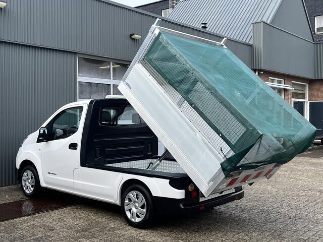 Nissan E-NV200 24KWh Marge BTW VRIJ!! Elektrische Kipper Openlaadbak met Airco Cruise controle Telefoonverbinding 2-Persoons Kieper Pick-up P-up 2x Oplaadkabels aanwezig Ex gemeente
