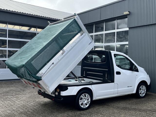 Nissan E-NV200 24KWh Marge BTW VRIJ!! Elektrische Kipper Openlaadbak met Airco Cruise controle Telefoonverbinding 2-Persoons Kieper Pick-up P-up 2x Oplaadkabels aanwezig Ex gemeente