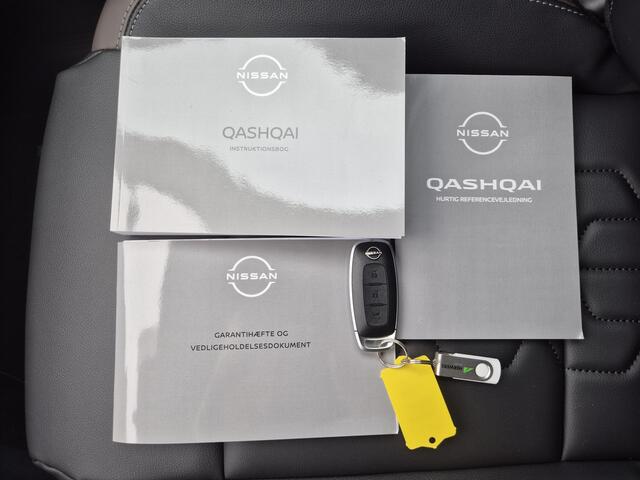 Nissan QASHQAI 1.3 MHEV Xtronic Tekna Automaat / Nieuw Model / Facelift / Cold Pack / HUD / Stuur-, Stoel en Voorruitverwarming / Trekgewicht 1800 kg / Rondomzicht camera / Adaptief CC / Apple Carplay Android Auto /