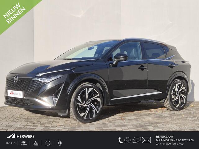 Nissan QASHQAI 1.3 MHEV Xtronic Tekna Plus / Nieuw Model / Facelift / 1800kg Trekgewicht / HUD / Apple Carplay Android Auto / Panoramadak / Stuur-, Stoel en Voorruitverwarming / Elektrische achterklep / Stoel met massage functie
