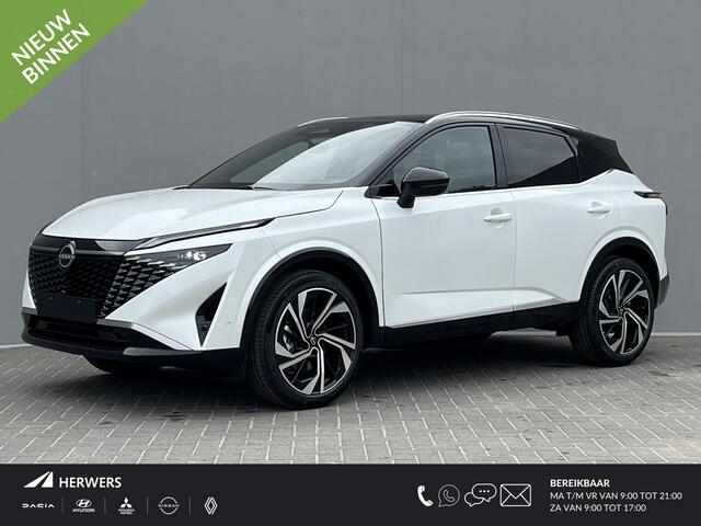 Nissan QASHQAI 1.5 ePower Tekna Plus / NIEUW uit voorraad leverbaar! / Panoramadak / HUD / 360° Camera / Google Maps Navigatie / Stuur- en Stoelverwarming / Voorruitverwarming / Keyless Entry & Start / Massagefunctie / Elektrisch Verstelbare Voorstoelen met geheugenset 