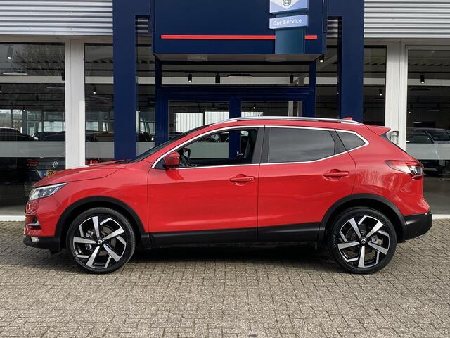 Nissan QASHQAI 1.3 DIG-T Tekna / Automaat / Panodak / 360°-Camera / Stoelverwarming / Cruise-Control / Climate-Control / Apple-Carplay & Android-Auto / Keyless / LED / Elektr.-Stoelen / Dodeheok-Detectie / DAB Radio-Bluetooth / Navi / Armsteun V+A / PDC V+A / 19'' LMV /
