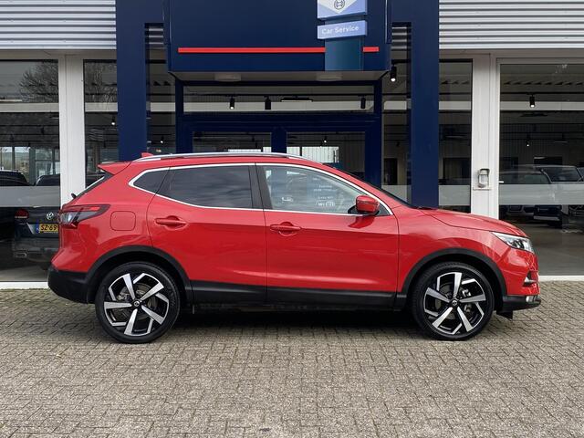 Nissan QASHQAI 1.3 DIG-T Tekna / Automaat / Panodak / 360°-Camera / Stoelverwarming / Cruise-Control / Climate-Control / Apple-Carplay & Android-Auto / Keyless / LED / Elektr.-Stoelen / Dodeheok-Detectie / DAB Radio-Bluetooth / Navi / Armsteun V+A / PDC V+A / 19'' LMV /