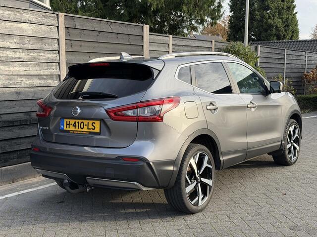 Nissan QASHQAI Tekna + 1.2 115PK X-tronic CVT Automaat Navigatie, Rondomzichtcamera, Keyless, Leder, Panoramadak, Stoelverwarming, Voorruitverwarming