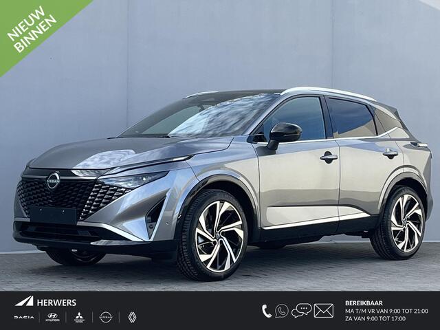 Nissan QASHQAI 1.5 ePower Tekna Plus / ¤1500,- Introductiekorting / Nieuwste Generatie E-Power! / Nieuw uit Voorraad Leverbaar / Panoramadak / Stoel- en Stuurverwarming / Verwarmde Voorruit / Google Maps Navigatie / Stoelmassage / Rondzichcamera / Elektrisch Verstelbare