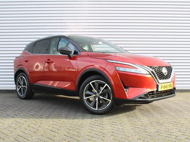 Nissan QASHQAI 1.3 MHEV Xtronic Tekna | Trekhaak | Stuur-/stoel-/voorruitverwarming | Camera 360 | Pano | HUD | Cruise adapt. | 19" LM |