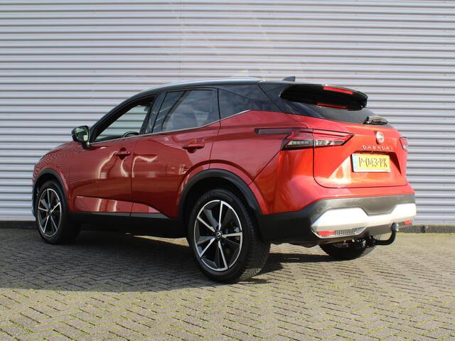 Nissan QASHQAI 1.3 MHEV Xtronic Tekna | Trekhaak | Stuur-/stoel-/voorruitverwarming | Camera 360 | Pano | HUD | Cruise adapt. | 19" LM |