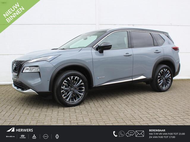 Nissan X-TRAIL 1.5 e-4orce Tekna Plus 4WD 7p. /** ¤13.000,- Nissan Voorraadvoordeel! ** / Nieuw uit Voorraad Leverbaar / 1800 KG Trekgewicht / Navigatie + Apple Carplay/Android Auto / Lederen Bekleding /