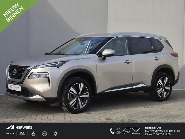 Nissan X-TRAIL 1.5 MHEV 163pk Tekna Automaat / 2000kg Trekgewicht / Fabrieksgarantie tot 06-2027<100.000km** / Allseason banden / Stuur-, Stoel en Achterbank verwarming / HUD / Rondomzicht camera / Adaptief CC / Apple Carplay Android Auto /