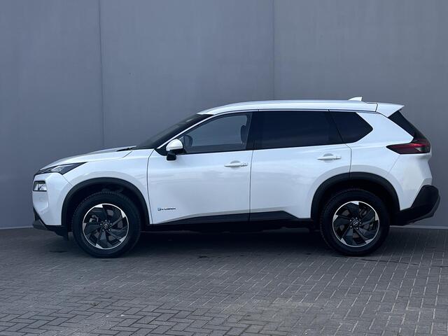 Nissan X-TRAIL 1.5 e-Power N-Connecta Automaat / Fabrieksgarantie tot 03-2028 ** < 100.000 km / Navigatie / Leder / Stuur-, stoel- en achterbankverwarming / Elektr. stoelen en klep / 18" LM wielen + All Season banden /